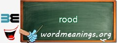 WordMeaning blackboard for rood